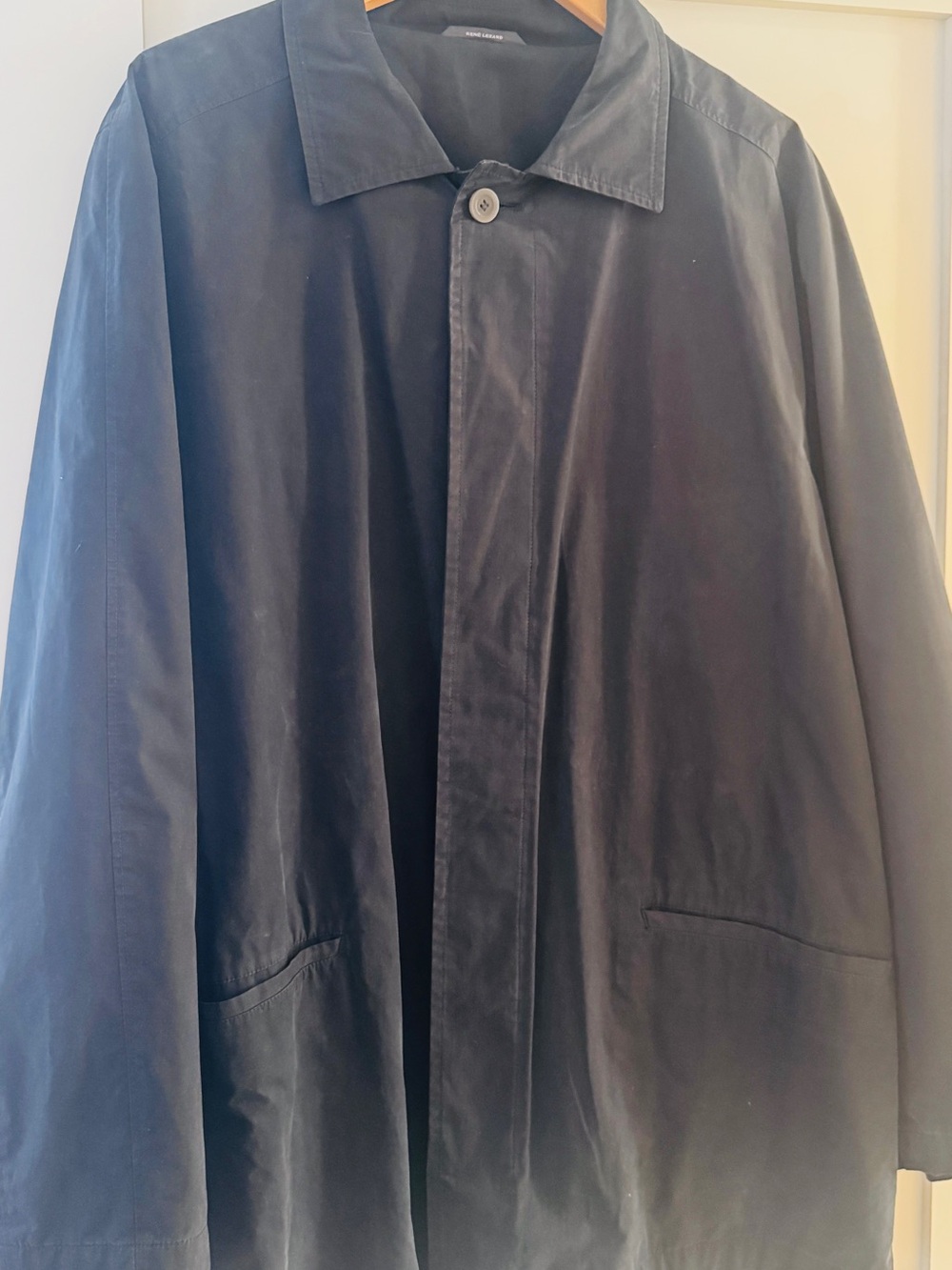Men's Black Overcoat Jacket size large